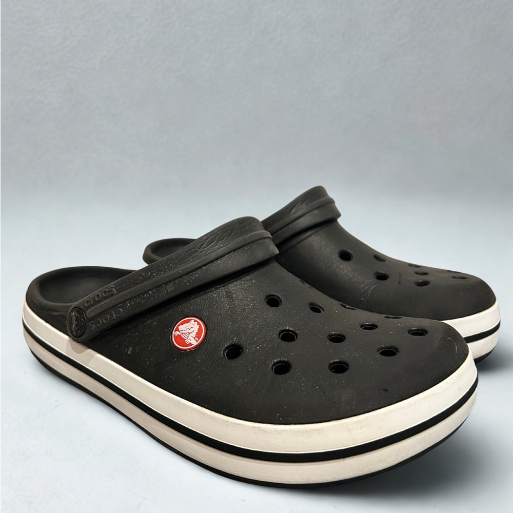 Crocs Navy Blue and White